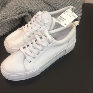 White Platform Sneakers